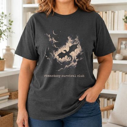 Fantasy Dragon Clouds Softstyle T-Shirt | Book Lover Gift Dark Heather