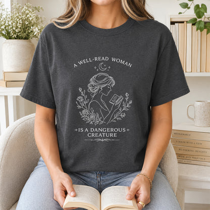 A Well Read Woman Softstyle T-Shirt | Book Lover Gift Dark Heather