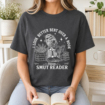 I Look Better Bend Over A Book Softstyle T-Shirt | Book Lover Gift Dark Heather