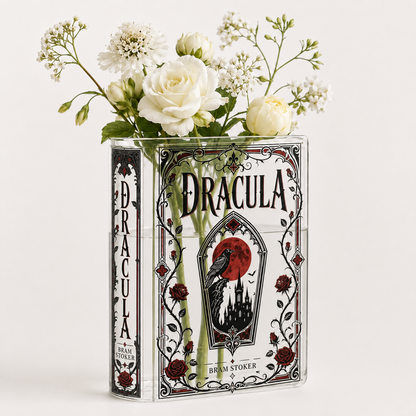 Dracula  Acrylic Book Vase Book Lover Gift
