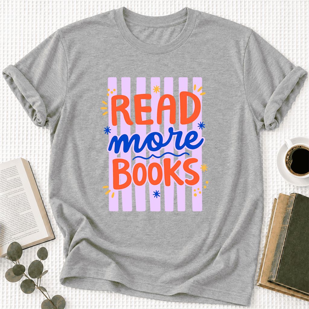 Read More Books Ultra-Soft Cotton T-Shirt | Reader Gift Athletic Heather