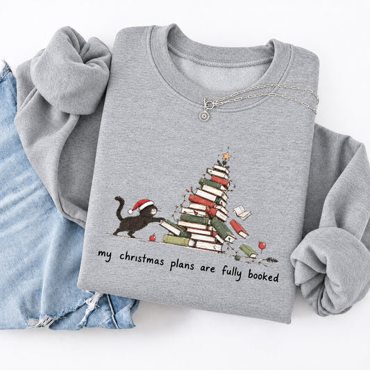 My Christmas Plans Are Fully Booked Softstyle Sweatshirt | Christmas Reader Gift Sport Grey