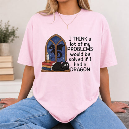 If I Could Have A Dragon Softstyle T-Shirt | Book Lover Gift Light Pink