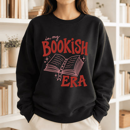In My Bookish Era Crewneck Sweatshirt | Reader Gift Black