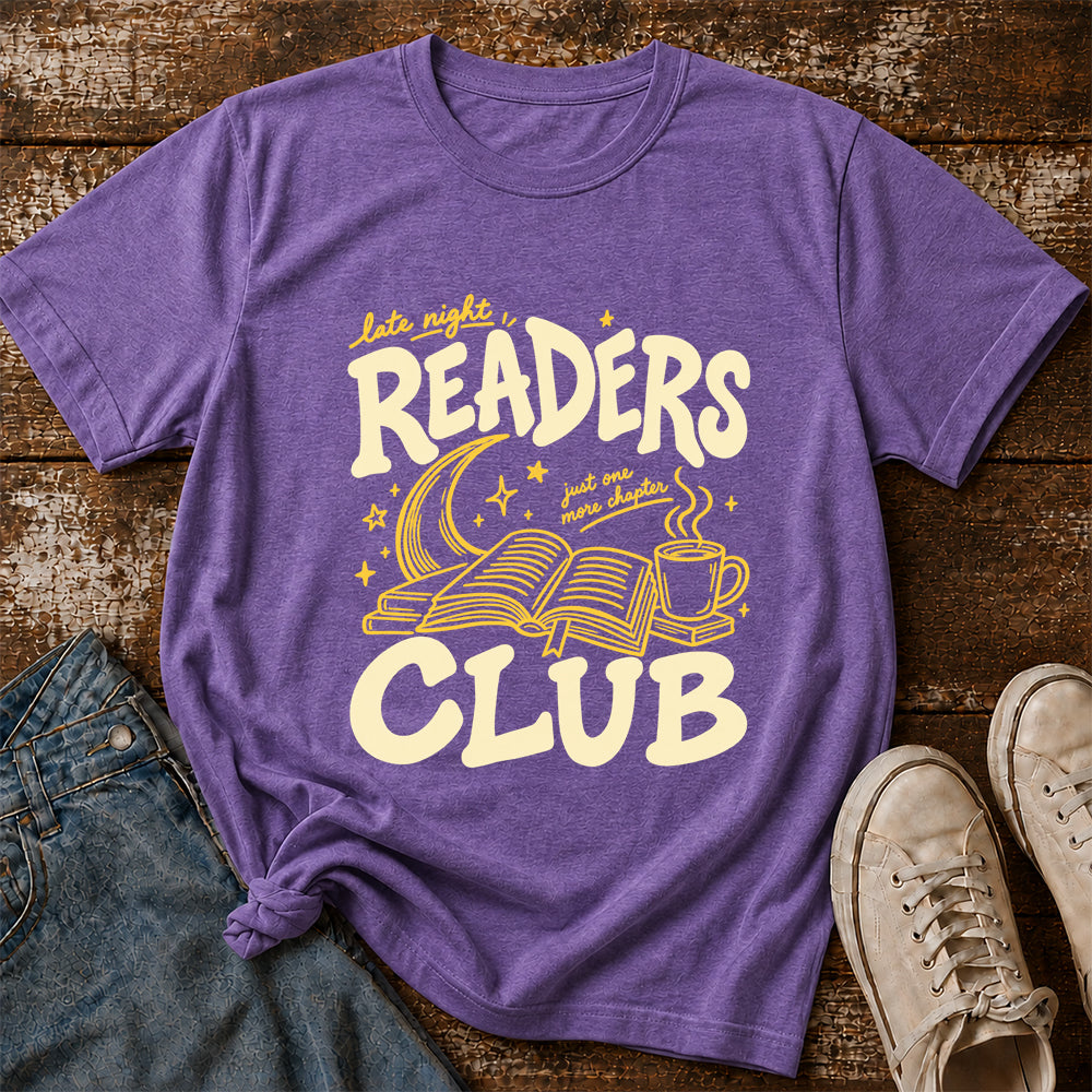 Late Night Readers Club Softstyle T-Shirt | Book Lover Gift Late Night Readers Club Softstyle T-Shirt | Book Lover Gift Heather Purple