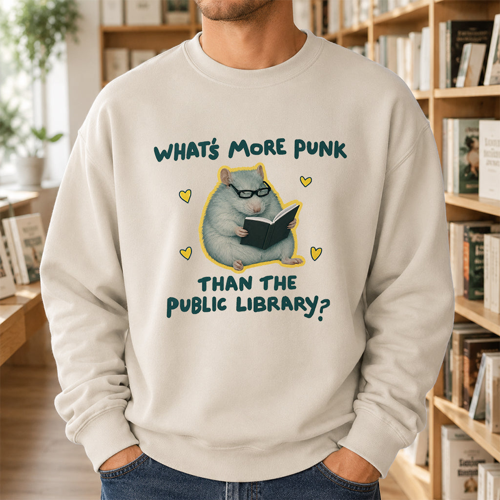 What's More Punk Crewneck Sweatshirt | Reader Gift Sand