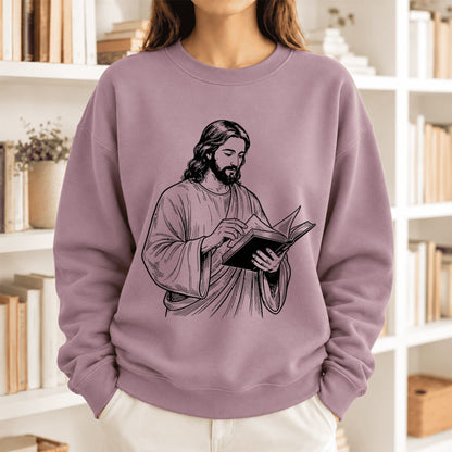 Reading Jesus Softstyle Sweatshirt | Inspiring Reader Gift Paragon