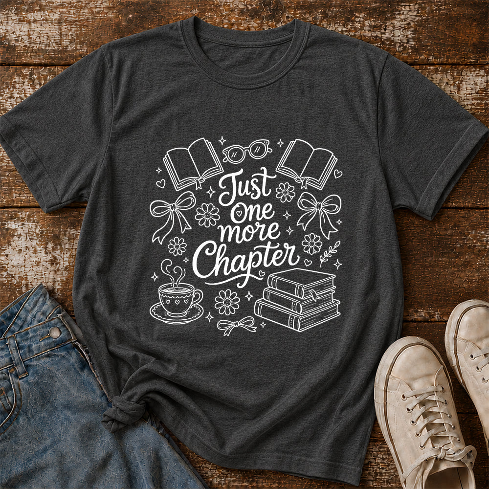 Just One More Chapter Softstyle T-Shirt | Book Lover Gift Dark Heather