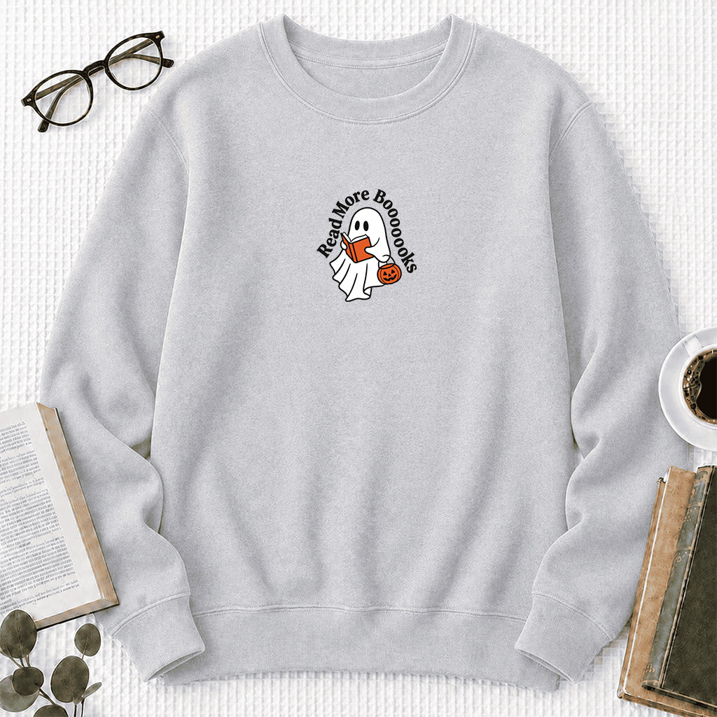 Read More Book Crewneck Sweatshirt | Halloween Reader Gift Sport Grey