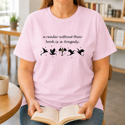 A Reader Without Their Book Softstyle T-Shirt | Book Lover Gift Light Pink