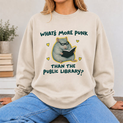 What's More Punk Crewneck Sweatshirt | Reader Gift Sand