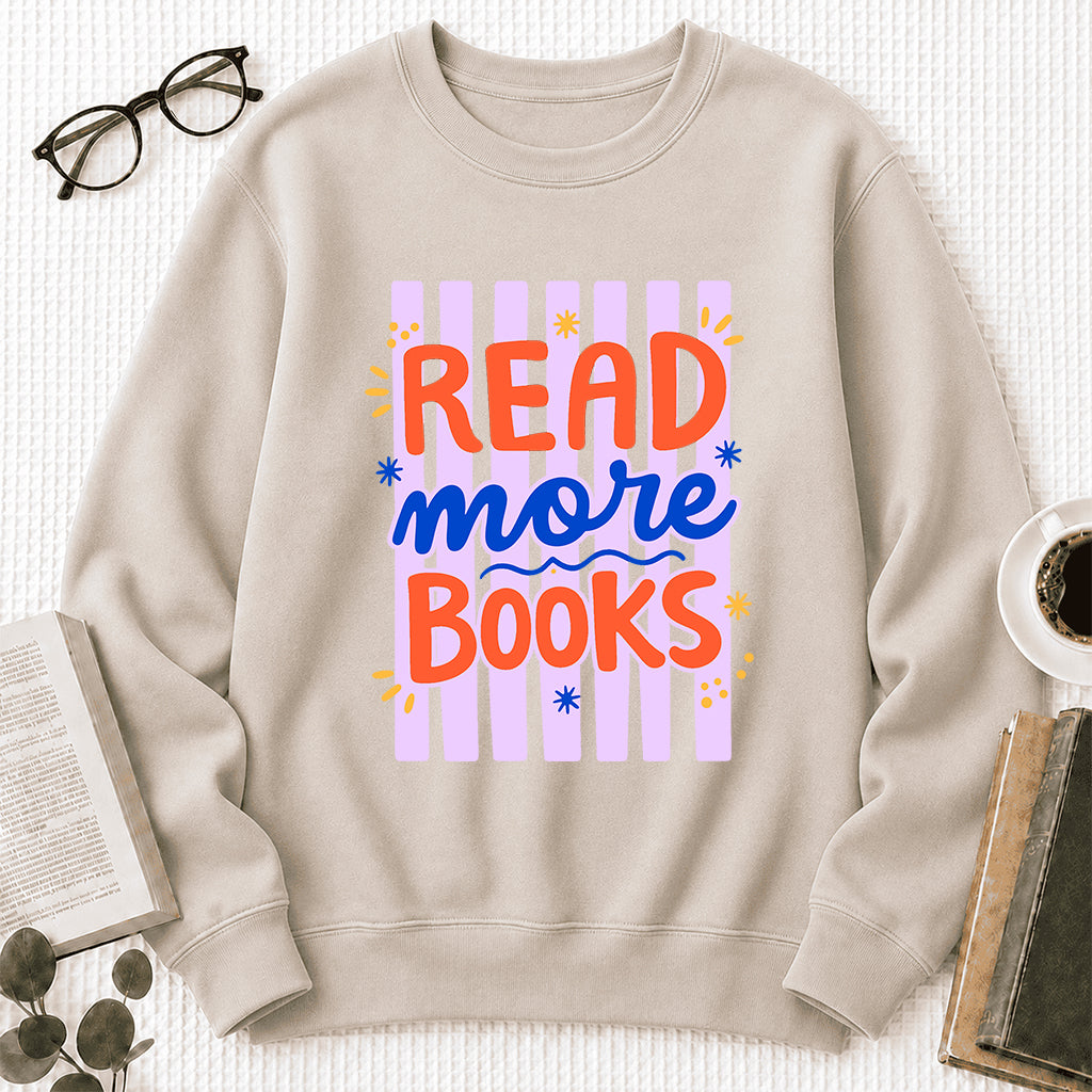 Read More Books Crewneck Sweatshirt | Reader Gift Sand