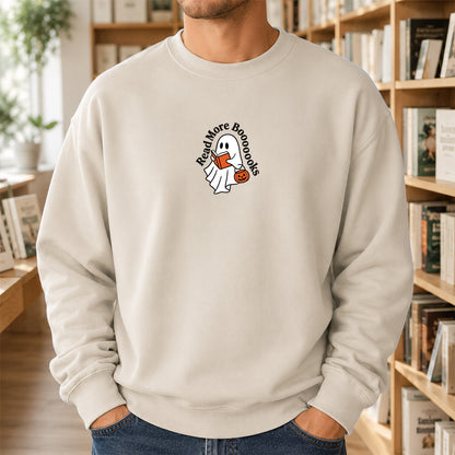 Read More Book Crewneck Sweatshirt | Halloween Reader Gift Sand