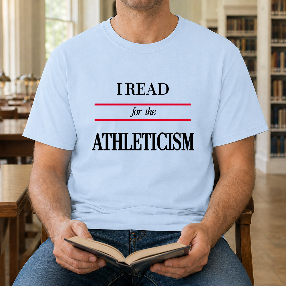 I Read For The Athleticism Softstyle T-Shirt | Book Lover Gift Light Blue
