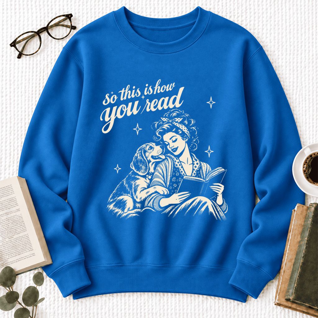 How You Read Beagle Softstyle Sweatshirt | Cozy Dog Mom Reader Gift Royal