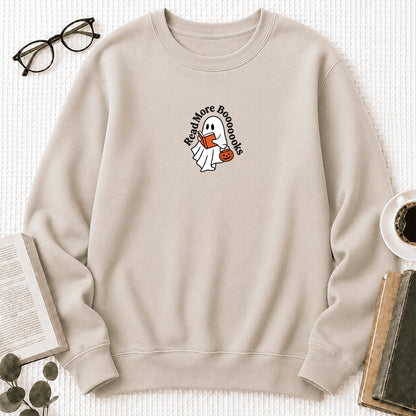 Read More Book Crewneck Sweatshirt | Halloween Reader Gift Sand