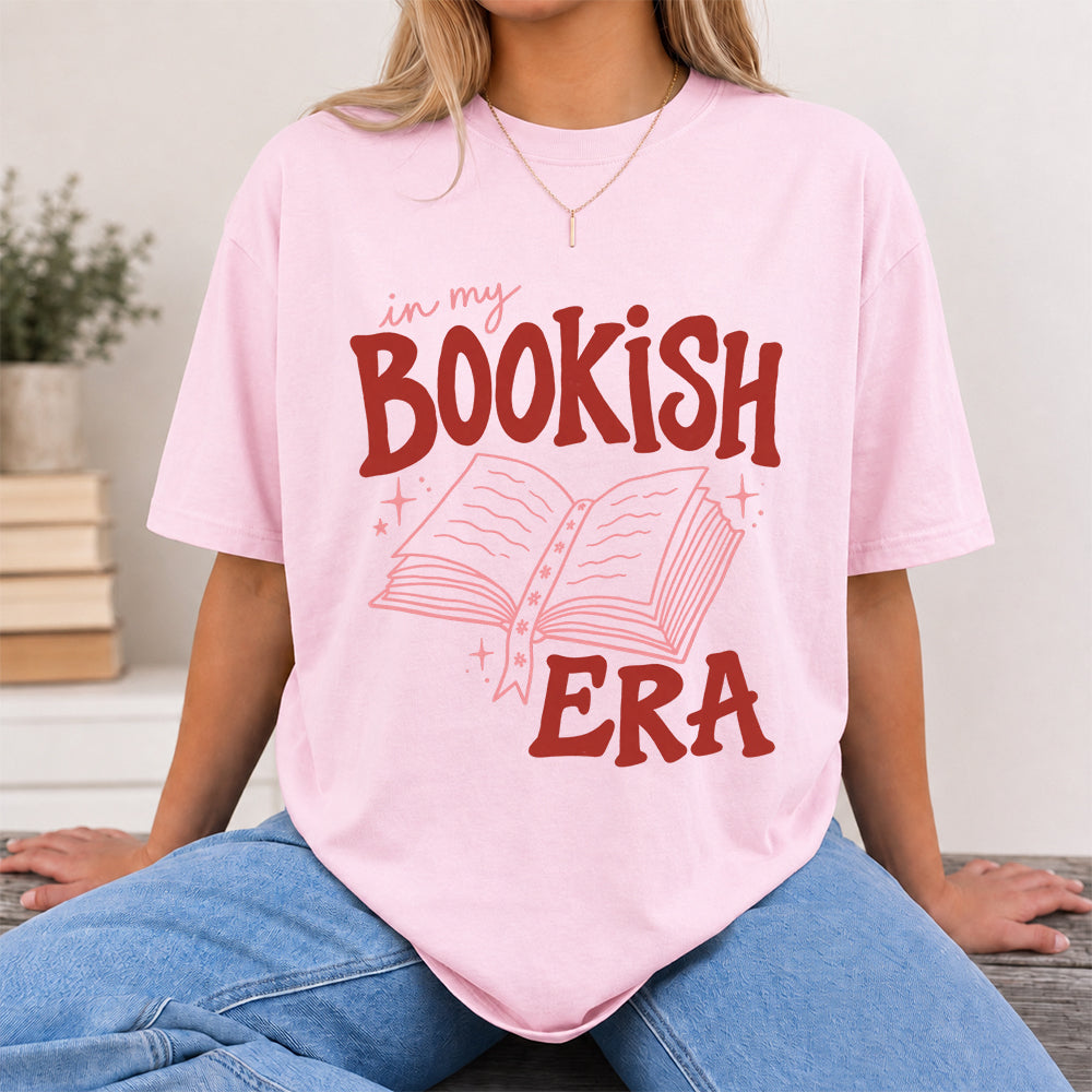 In My Bookish Era Cotton T-Shirt | Book Lover Gift Light Pink