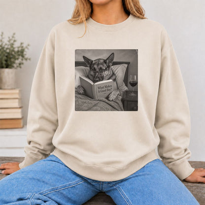 What Makes A Good Boy Crewneck Sweatshirt | Dog Lover Reader Gift Sand