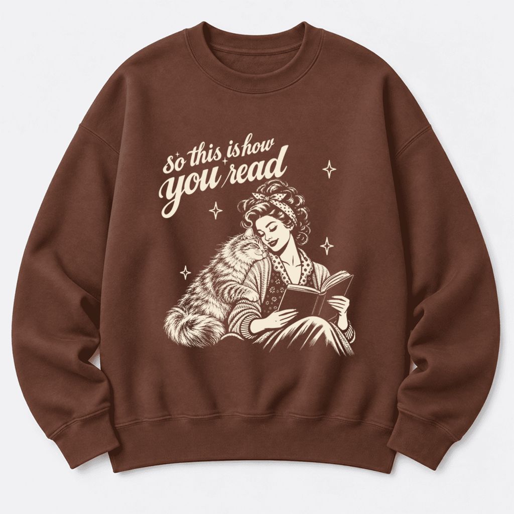 How You Read Siberian Softstyle Sweatshirt | Cozy Cat Lover Reader Gift Cocoa