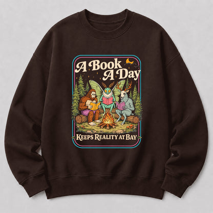 Cryptid Book Club Crewneck Sweatshirt | Reader Gift Dark Chocolate