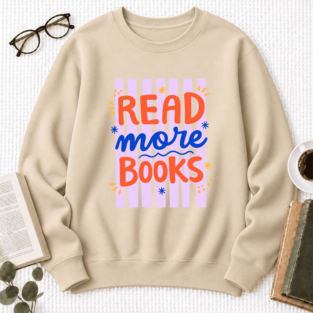 Read More Books Softstyle Sweatshirt | Reader Gift Sand