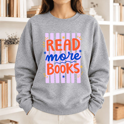 Read More Books Softstyle Sweatshirt | Reader Gift Sport Grey