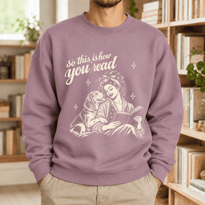 How You Read Beagle Softstyle Sweatshirt | Cozy Dog Mom Reader Gift Paragon