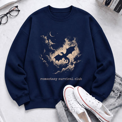 Romantasy Survival Club Softstyle Sweatshirt | Fantasy Reader Gift Navy