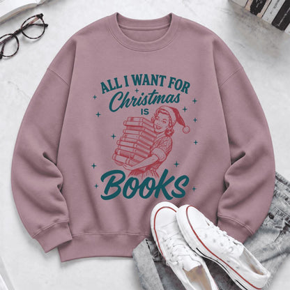All I Want For Christmas Is Books Softstyle Sweatshirt | Christmas Reader Gift Paragon