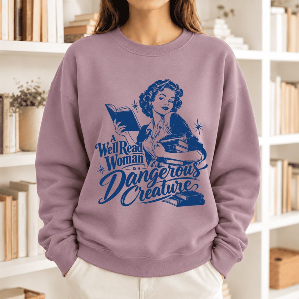 A Well Read Woman Is A Dangerous Creature Softstyle Sweatshirt | Feminist Gift Paragon