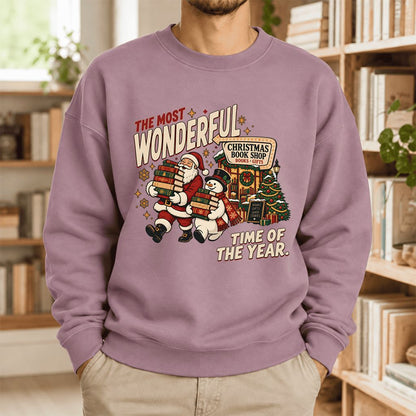 The Most Wonderful Time Softstyle Sweatshirt | Christmas Reader Gift Paragon