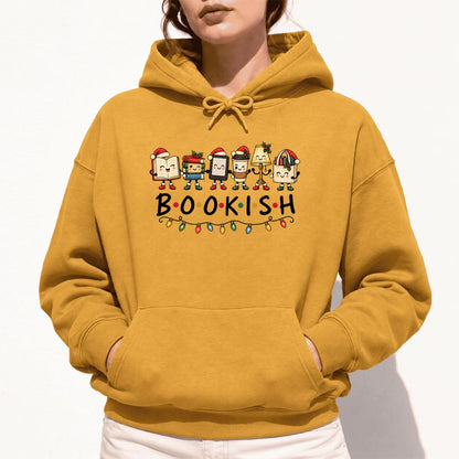 Christmas Bookish Things Softstyle Hoodie | Christmas Gift For Readers Mustard