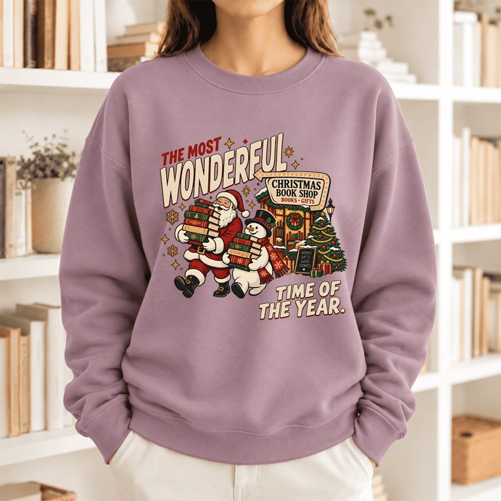 The Most Wonderful Time Softstyle Sweatshirt | Christmas Reader Gift Paragon