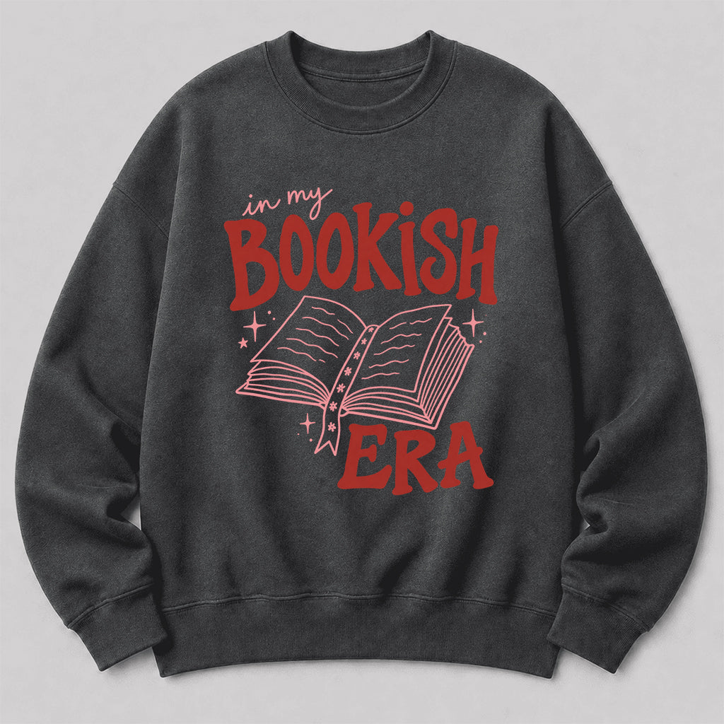 In My Bookish Era Crewneck Sweatshirt | Reader Gift Dark Heather