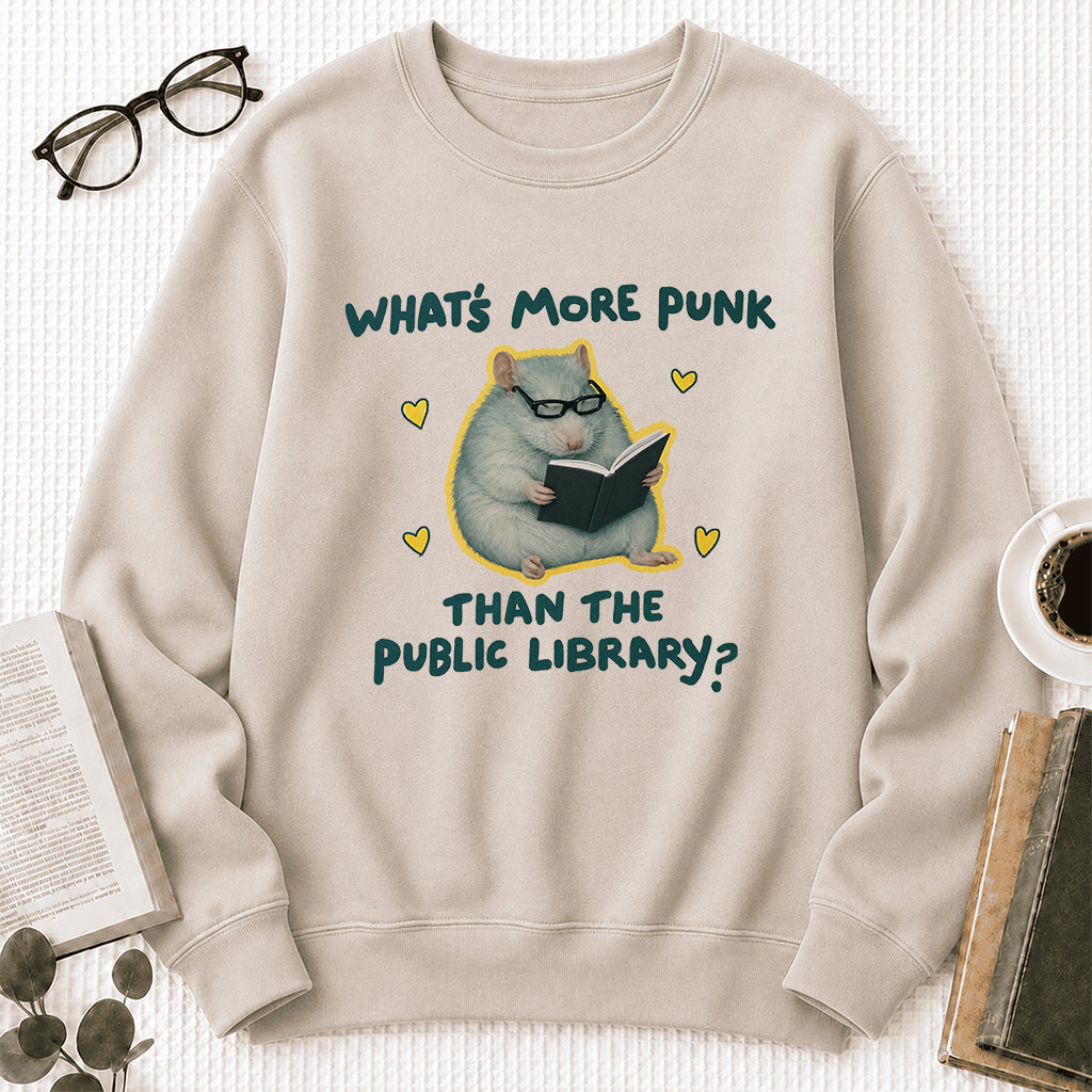 What's More Punk Crewneck Sweatshirt | Reader Gift Sand
