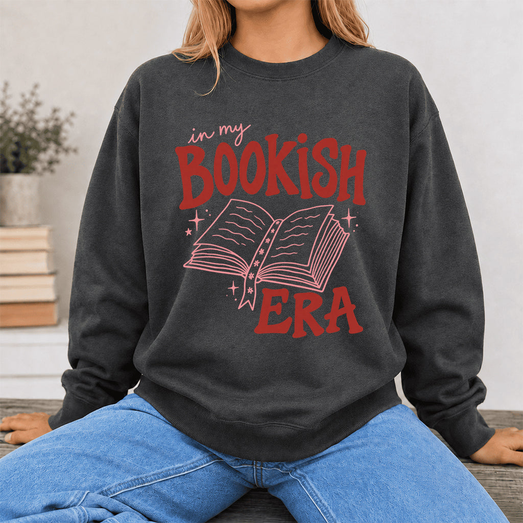 In My Bookish Era Crewneck Sweatshirt | Reader Gift Dark Heather