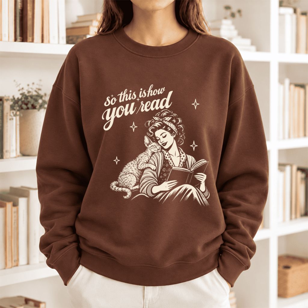 How You Read Devon Rex Softstyle Sweatshirt | Cozy Cat Lover & Reader Gift Cocoa