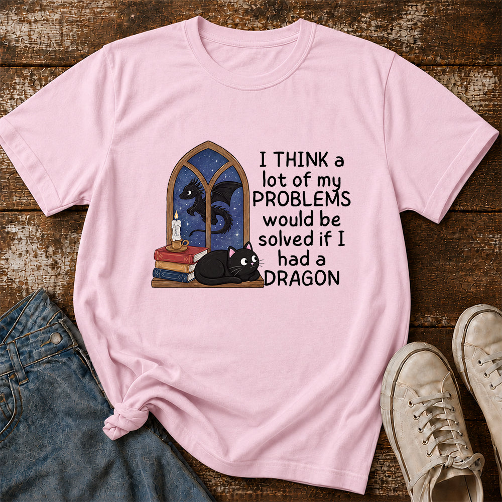 If I Could Have A Dragon Softstyle T-Shirt | Book Lover Gift Light Pink