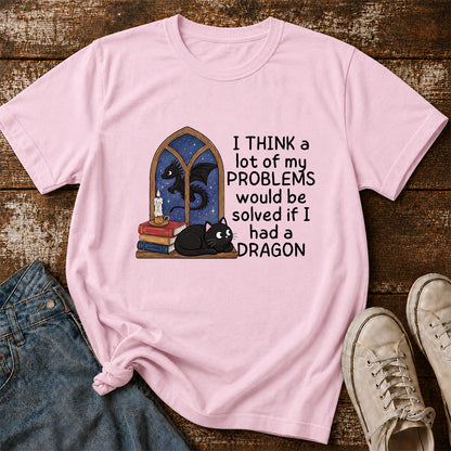 If I Could Have A Dragon Softstyle T-Shirt | Book Lover Gift Light Pink