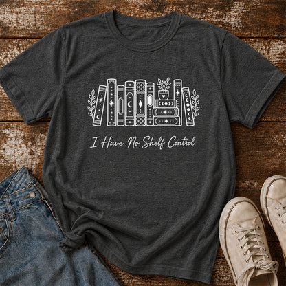 I Have No Shelf Control Softstyle T-Shirt | Book Lover Gift Dark Heather