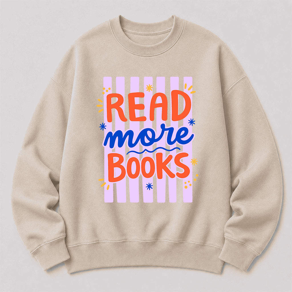 Read More Books Crewneck Sweatshirt | Reader Gift Sand