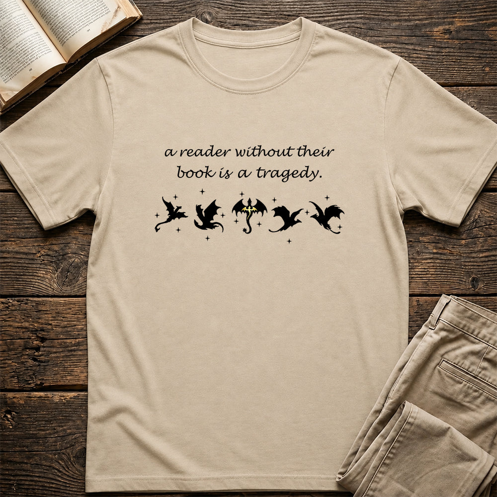 A Reader Without Their Book Softstyle T-Shirt | Book Lover Gift Sand