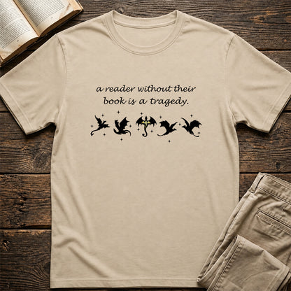 A Reader Without Their Book Softstyle T-Shirt | Book Lover Gift Sand
