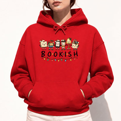 Christmas Bookish Things Softstyle Hoodie | Christmas Gift For Readers Red