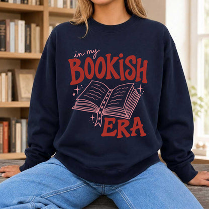 In My Bookish Era Crewneck Sweatshirt | Reader Gift Navy