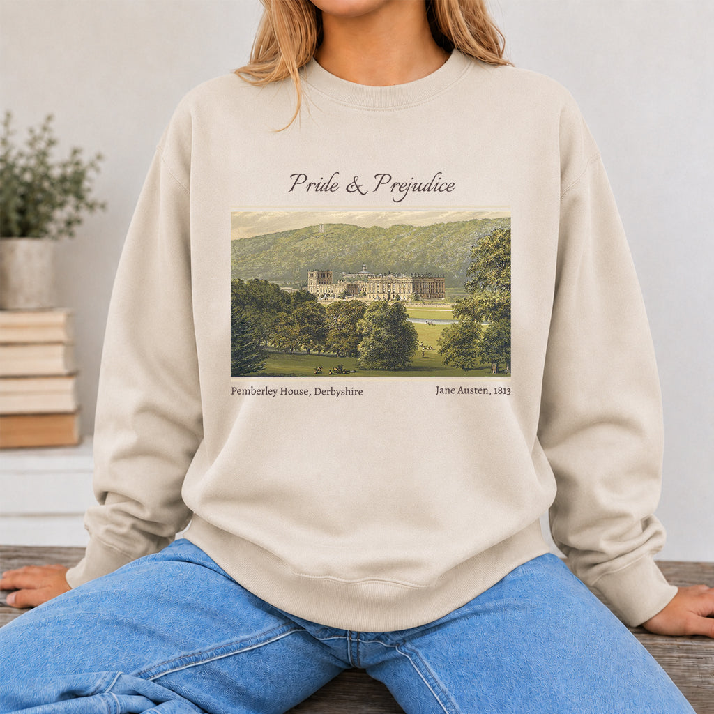Pride And Prejudice Crewneck Sweatshirt | Reader Gift Sand