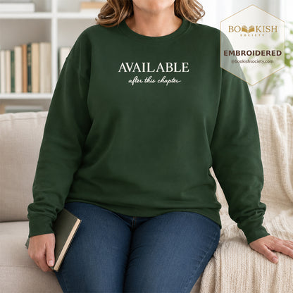 Available After This Chapter Embroidered Sweatshirt | Reader Gift Forest Green