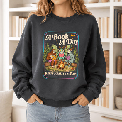 Cryptid Book Club Crewneck Sweatshirt | Reader Gift Dark Heather