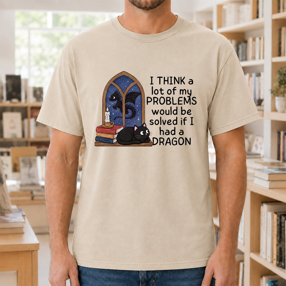 If I Could Have A Dragon Softstyle T-Shirt | Book Lover Gift Sand
