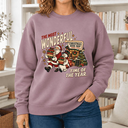 The Most Wonderful Time Softstyle Sweatshirt | Christmas Reader Gift Paragon